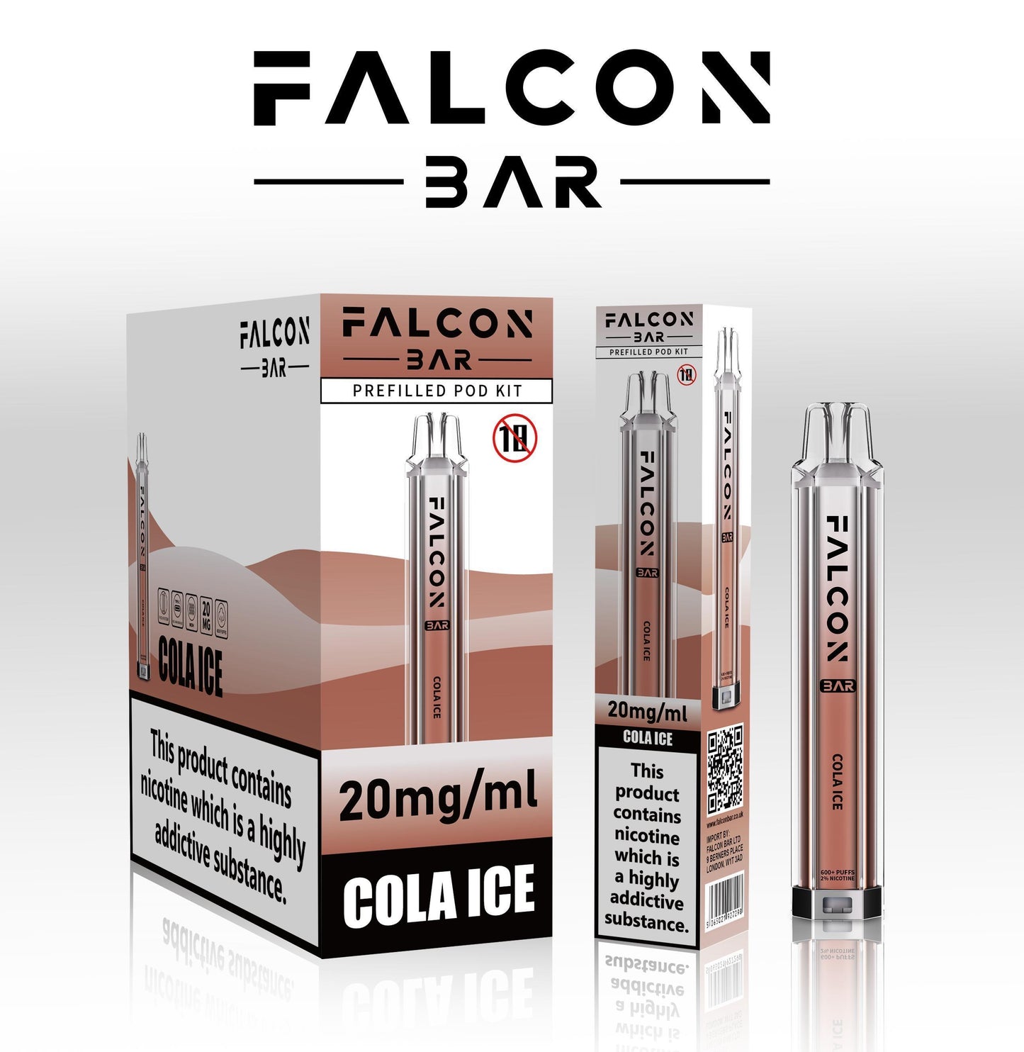 FALCON VAPE BAR PREFILLED E-Cig 2ml 20mg Nic salt ALL FLAVOURS BULK OFFERS