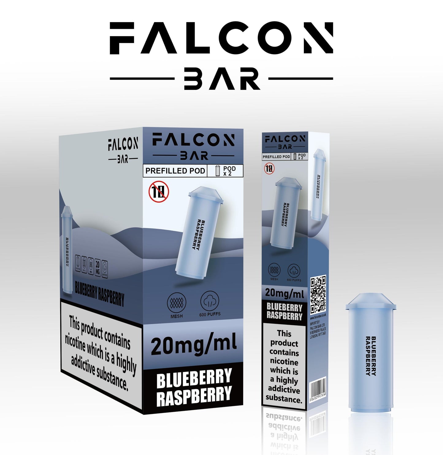 FALCON VAPE BAR PREFILLED E-Cig 2ml 20mg Nic salt ALL FLAVOURS BULK OFFERS