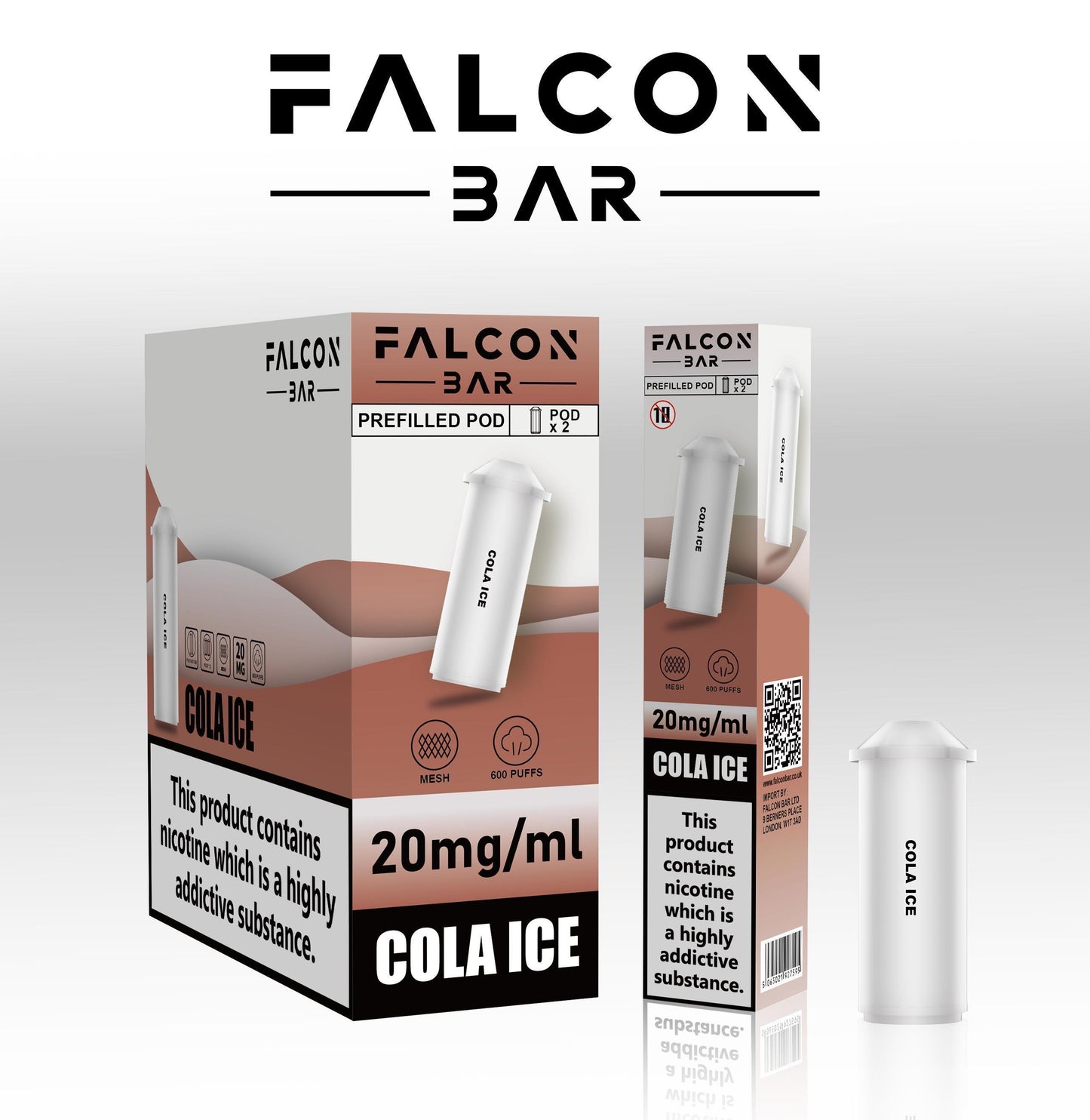 FALCON VAPE BAR PREFILLED E-Cig 2ml 20mg Nic salt ALL FLAVOURS BULK OFFERS