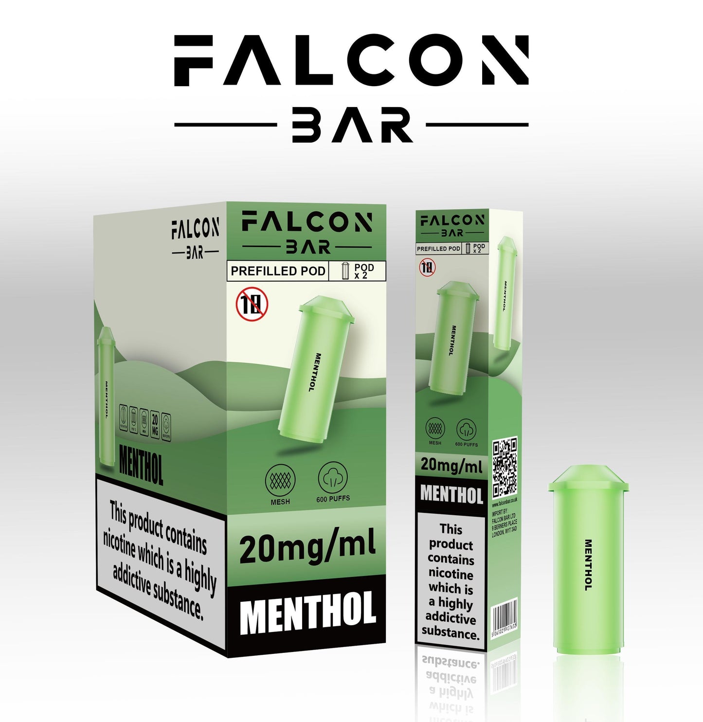 FALCON VAPE BAR PREFILLED E-Cig 2ml 20mg Nic salt ALL FLAVOURS BULK OFFERS