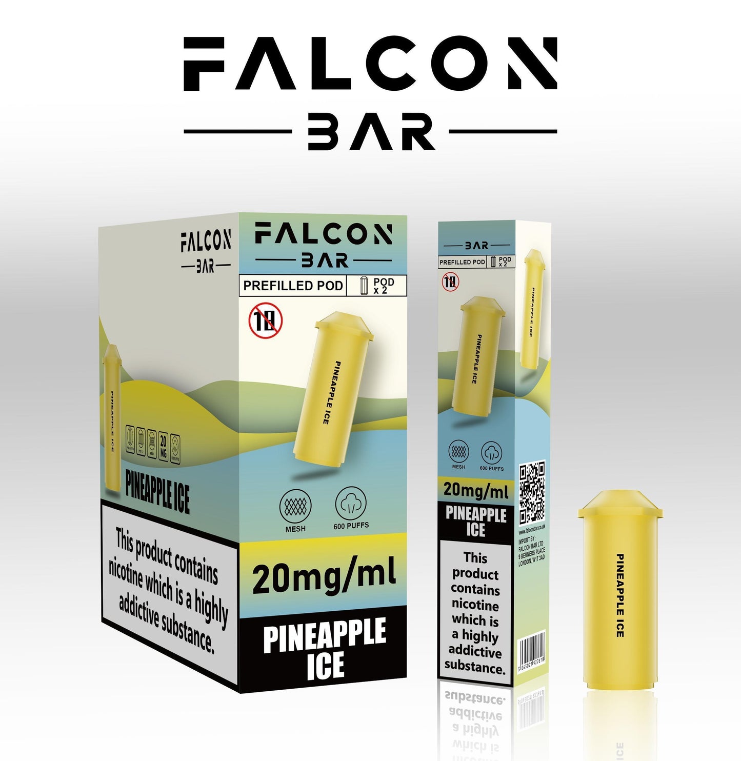 FALCON VAPE BAR PREFILLED E-Cig 2ml 20mg Nic salt ALL FLAVOURS BULK OFFERS