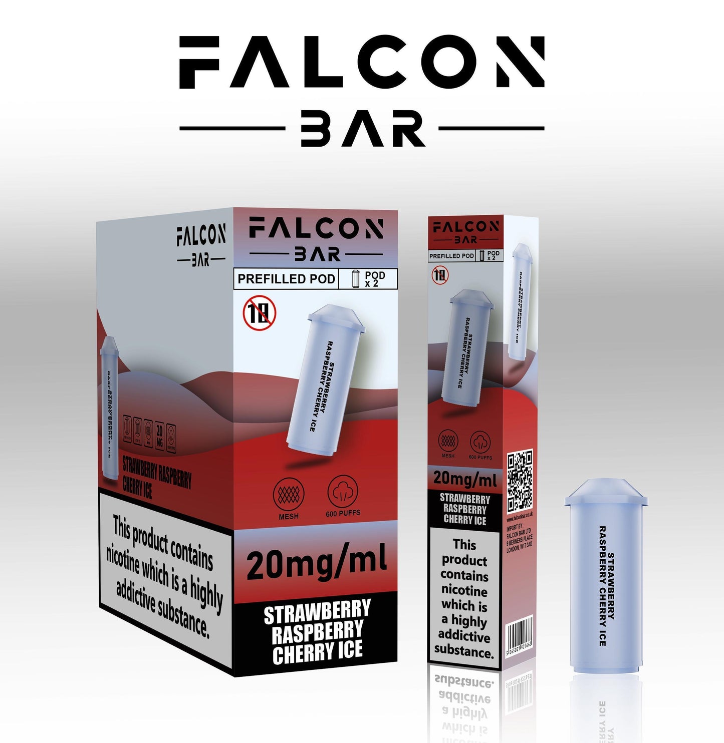 FALCON VAPE BAR PREFILLED E-Cig 2ml 20mg Nic salt ALL FLAVOURS BULK OFFERS