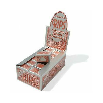 NEW: Rips Regular Red Cigarette Rolling Papers On a Roll, 24 Packs, Size7mm