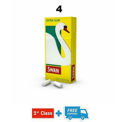 10 BOOKLETS ZIG ZAG GREEN  ROLLING PAPERS + 4 BOXES SWAN EXTRA SLIM FILTER TIPS