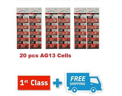 Alkaline Batteries Cell 20 x AG13 SR44 357 LR44 A76 L1154 Button Watch Camera