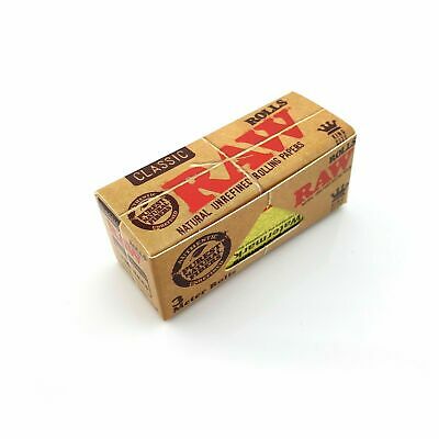 RAW 3m Rolls Rolling Papers Classic Natural Unrefined Skins Rips