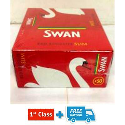 320 PAPERS OF SWAN RED KING SIZE SLIM SMOKING ROLLING PAPERS (10 BOOKLETS)