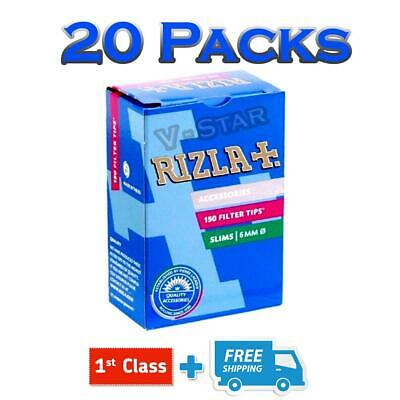 RIZLA FILTER TIPS SLIM TIPS 6mm CIGARETTE ROLLING TIPS x 150 PACK (5/10/20)