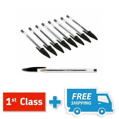 (BLACK, BLUE & RED OPTION) Buy 1 to 50, BIC Cristal Medium Ball Point Pens Biros