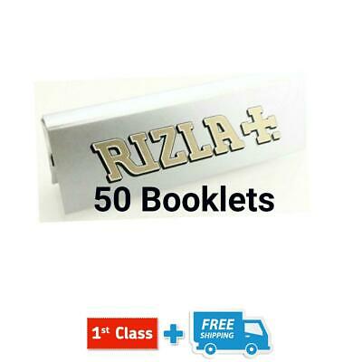 RIZLA SILVER REGULAR CIGARETTE SMOKING ROLLING PAPERS 💯 ORIGINAL (1/5/10/25/50)