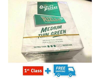 RIZLA RED GREEN KING SIZE GENUINE CIGARETTE ROLLING PAPERS ORIGINAL BOOKLETS