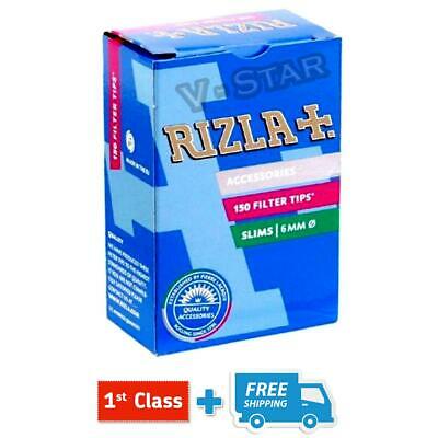 RIZLA FILTER TIPS SLIM TIPS 6mm CIGARETTE ROLLING TIPS x 150 PACK (5/10/20)