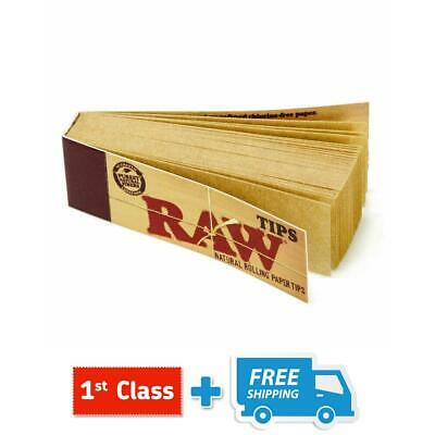 100% RAW TIPS ROLLING PAPER TIPS BOX OF 50 PACKS ROACH FULL BOX 50 PER BOOKLETS