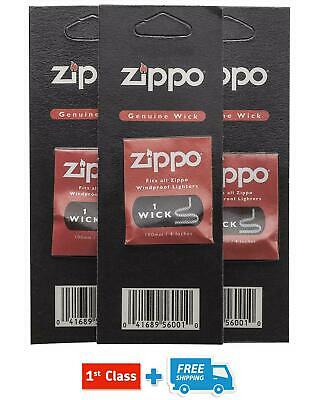 3 PACKS 100% GENUINE ZIPPO LIGHTER WICK  GENUINE ORIGINAL FREE POSTAGE