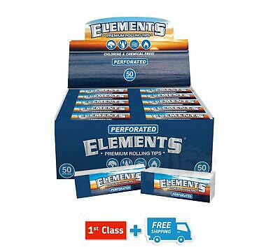 ELEMENTS PERFORATED Tips Roach Books Cigarette Rolling Papers Booklets Full Box