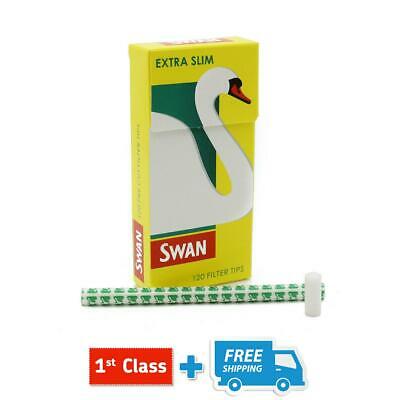 10x Swan Extra Slim Cigarette Smoking Filter Tips 120 tips per pack(1200 tips)