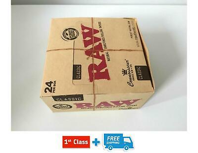 RAW ORGANIC HEMP CONNOISSEUR KING SIZE SLIM ROLLING PAPERS WITH TIPS 8 BOOKLETS