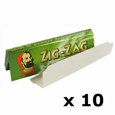 Zig Zag Green Standard Regular Cigarette Rolling Paper - Buy 1 to 100 Booklets