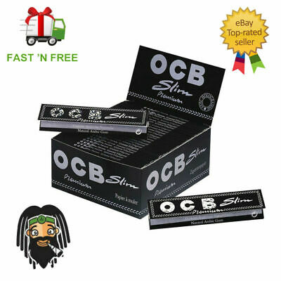 OCB Premium Black Kingsize Slim Large Rolling Smoking Cigarette Papers