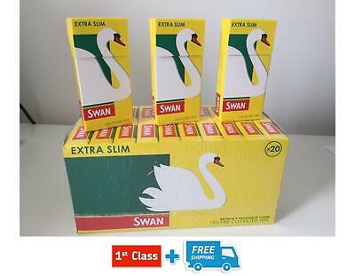 600 SWAN EXTRA SLIM CIGARETTE SMOKING FILTER TIPS - 5 PACKS - 120 TIPS PER PACK