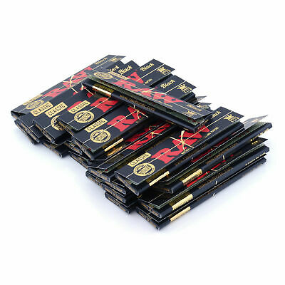 RAW Black Rolling Papers King Size Slim Classic Natural Unrefined Skins 110mm