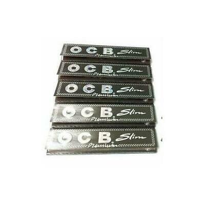 OCB PREMIUM KING SIZE SLIM BLACK ROLLING PAPERS 5 BOOKLETS