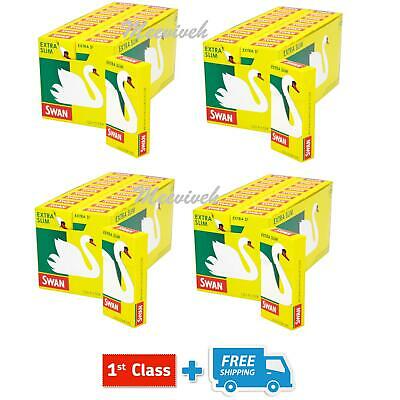4 FULL BOXES SWAN EXTRA SLIM FILTER TIPS ORIGINAL - 4 x 20 PACKETS