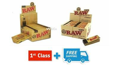 5 x RAW CLASSIC ROLLING PAPERS KING SIZE 110MM WITH 3 x ROACH FILTER TIPS RIZLA