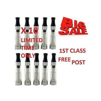 10 x CLEAR ATOMISER CLEAROMISER E CIG VAPE TOPS TANKS ATOMIZER CLEAROMIZER UK