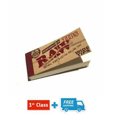 Genuine RAW Perforated Wide Tip Natural Cotton Smoking Rolling Roach Card Filter