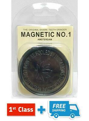 2 TYPE Magnetic No.1 Shark Teeth Pocket Grinders for Herbs - 3 Parts Storage