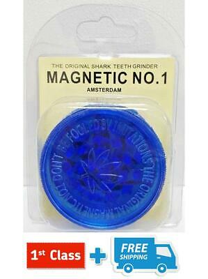 2 TYPE Magnetic No.1 Shark Teeth Pocket Grinders for Herbs - 3 Parts Storage