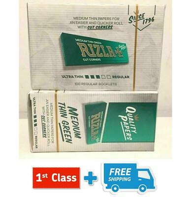1250 RIZLA GREEN ROLLING PAPERS MADE IN BELGIUM ORIGINAL 25 BOOKLETS