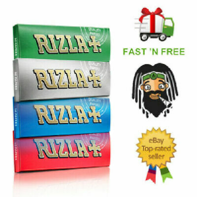 RIZLA Regular RED GREEN SILVER BLUE WHITE or PINK Cigarette Rolling Papers