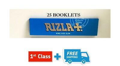 RIZLA BLUE KING SIZE SLIM CIGARETTE ROLLING SMOKING PAPERS 1-50 BOOKLET ORIGINAL
