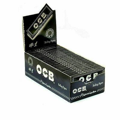1 5 10 25 50 OCB PREMIUM BLACK REGULAR STANDARD SMOKING CIGARETTE ROLLING PAPERS