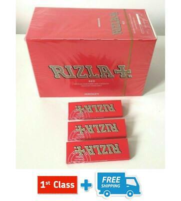 RED RIZLA REGULAR STANDARD CIGARETTE ROLLING PAPERS ORIGINAL 5, 25 & 50 BOOKLETS
