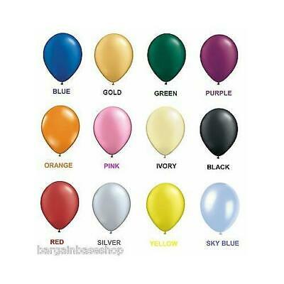 Helium quality pearlised metallic balloons Latex 12" inch Wedding Birthday party
