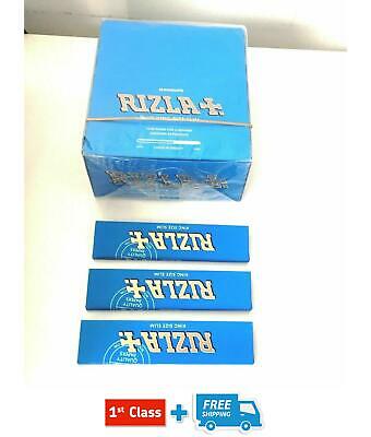 RIZLA BLUE KING SIZE SLIM CIGARETTE ROLLING SMOKING PAPERS 1-50 BOOKLET ORIGINAL