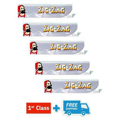 ZIG ZAG SILVER SLIM KING SIZE ROLLING PAPERS - 5, 10, 20 BOOKLETS - ORIGINAL