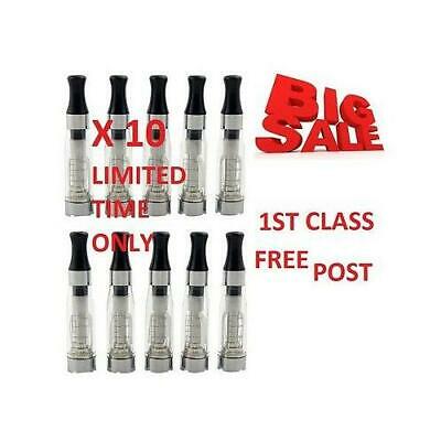 10 E CIG CIGARETTE ATOMISER ATOMIZER CLEAROMIZERS CLEAROMISER VAPE.TANK. EGO CE4