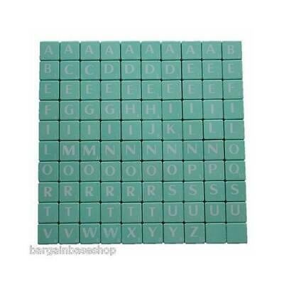 TILES BLACK/WHITE LETTERS FULL SET 100 PIECES -WOODEN/PLASTIC COLOURED