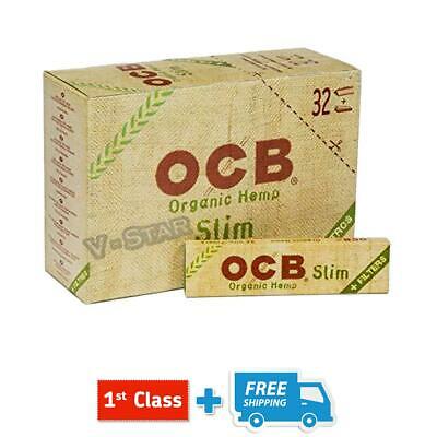 OCB ORGANIC HEMP ROLLING KING SIZE SLIM PAPERS + FILTERS 5/10/20/25/32 BOOKLETS