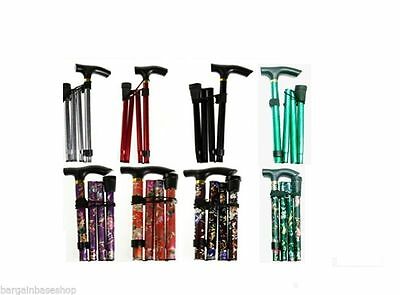 Easy Fold Walking Stick Adjustable Lightweight Aluminium Folding Walking Sticks