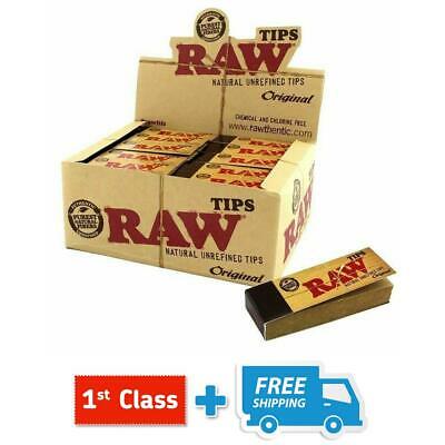 RAW ROLLING PAPER ROACH FILTER TIPS NATURAL UNREFINED TIPS 2 - 50 BOOKLETS RIZLA