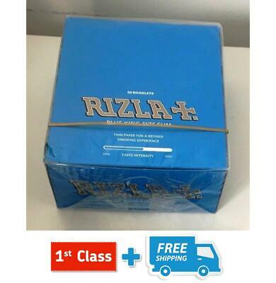 RIZLA BLUE KING SIZE SLIM CIGARETTE ROLLING SMOKING PAPERS 1-50 BOOKLET ORIGINAL