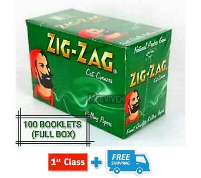 NEW ZIG ZAG GREEN / RED / BLUE REGULAR SIZE SMOKING ROLLING PAPERS GENUINE