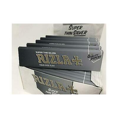 15 Booklets RIZLA SILVER KING SIZE SLIM ROLLING PAPERS Smoking Rolling Papers