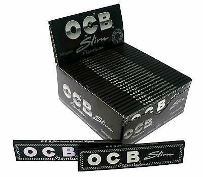 1 5 10 25 50 OCB PREMIUM BLACK KING SIZE SLIM SMOKING CIGARETTE ROLLING PAPERS