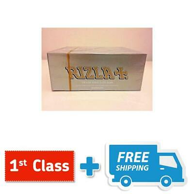 50 SILVER KING SIZE SLIM RIZLA CIGARETTE SMOKING ROLLING PAPERS ORIGINAL